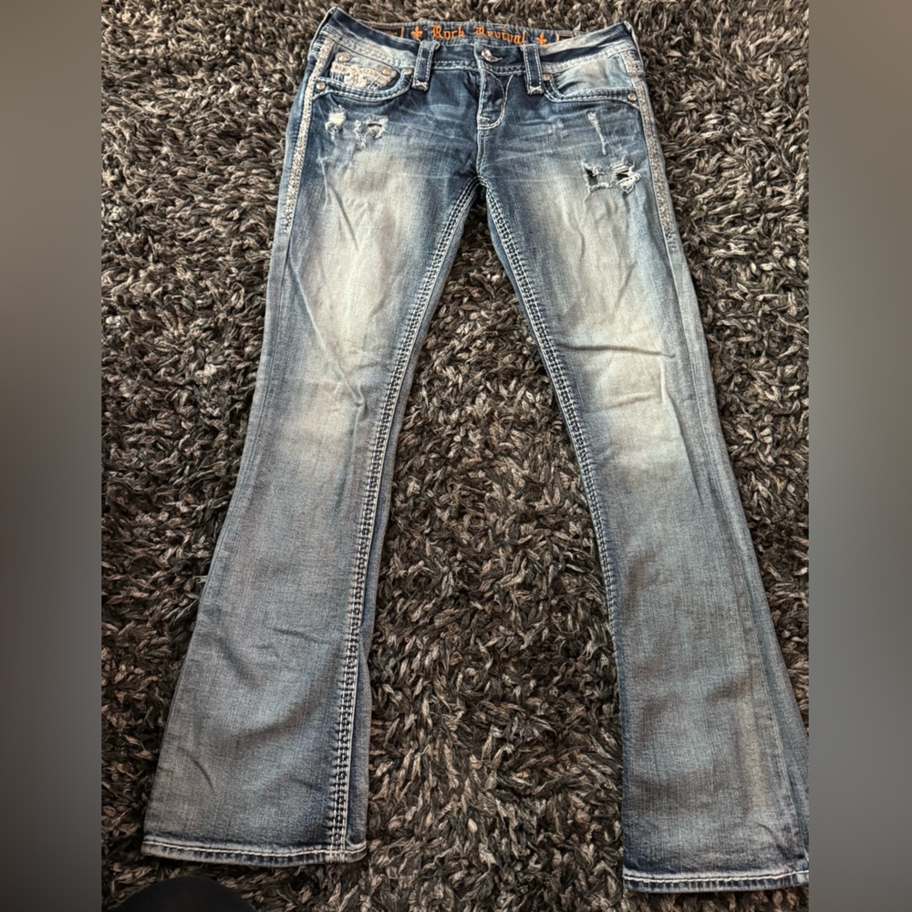 Rock Revival Faded Blue Skinny Jeans